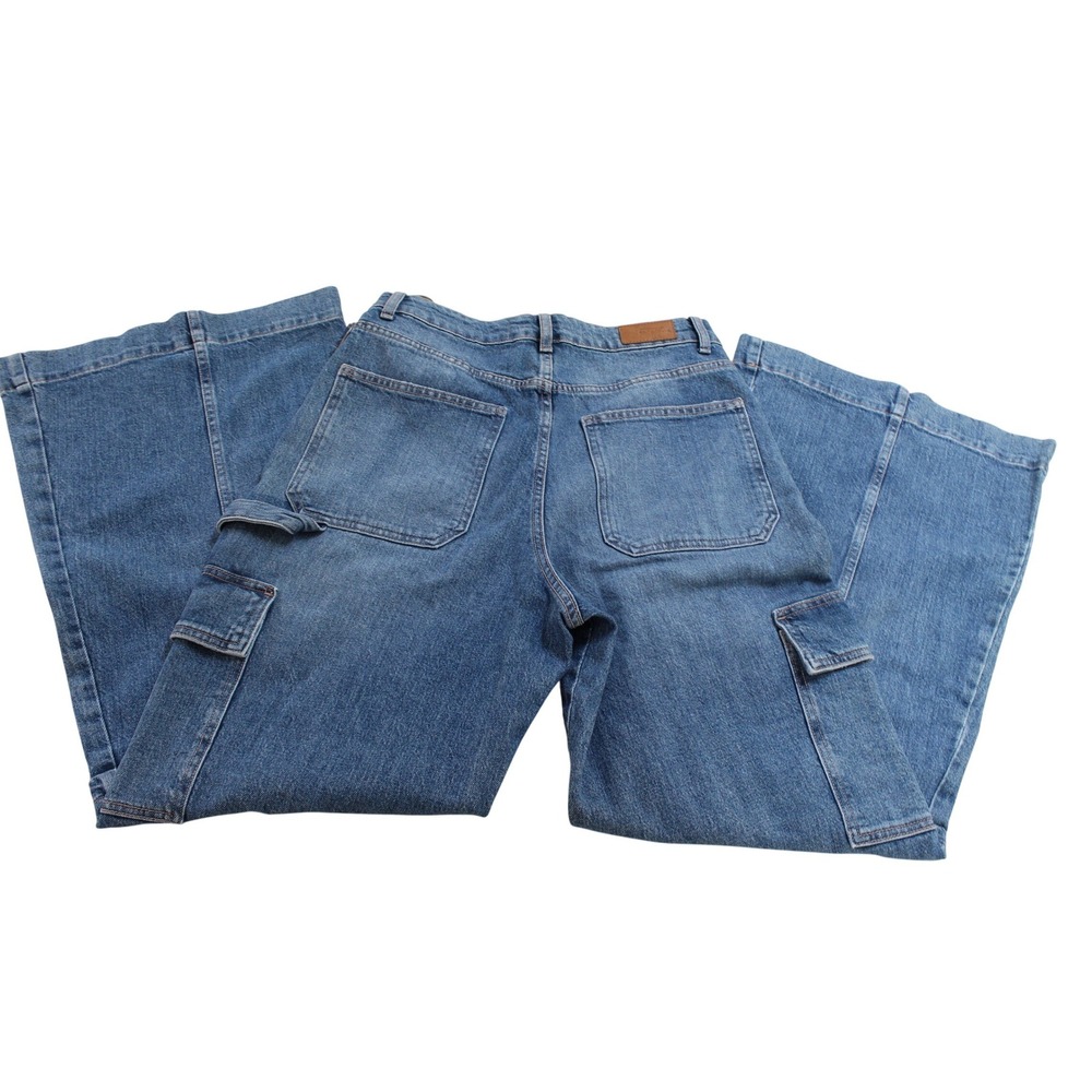 Social Tourist A&F Cargo Jeans Womens 11R W30 Ultra High Rise Wide Leg Baggy NEW - Picture 15 of 16